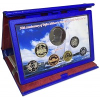 Япония набор из 6 монет 2006 и жетон 50 лет дебюта в кино Юдзиро Исихары.