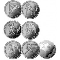 Бразилия 2 реала 2014 Чемпионат мира по футболу набор 6 штук