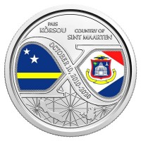 Нидерландские Антильские острова 5 гульденов 2020 10 лет Автономии Кюрасао и Синт-Мартина