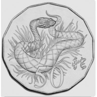 Австралия 50 центов 2013 Год змеи