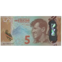 Новая Зеландия 5 долларов 2015