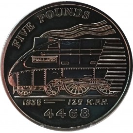 Гернси 5 фунтов 2004 локомотив Mallard