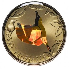 Того 100 франков 2010 Желтая нектарница