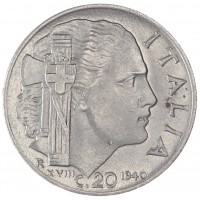 Италия 20 чентезимо 1940