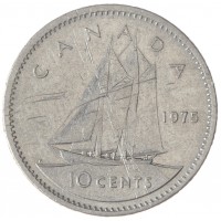 Канада 10 центов 1975