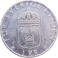 Швеция 1 крона 1991