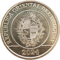Уругвай 2 песо 2024