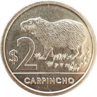 Уругвай 2 песо 2024