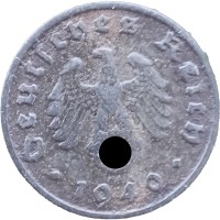 Германия 1 рейхспфенниг 1940