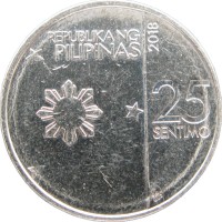 Филиппины 25 сентимо 2018