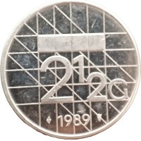 Нидерланды 2 1/2 гульдена 1989