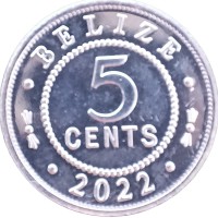 Белиз 5 центов 2022