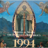 Набор монет Сан-Марино (10 монет) годовой 1994 с серебром