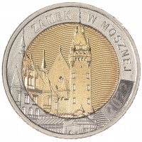 Польша 5 злотых 2022 Мошненский замок