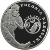 Польша 5 злотых 2011 Польские футбольные клубы - Полония Варшава