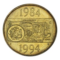 Австралия 1 доллар 1994 10 лет выпуску монет 1 доллар