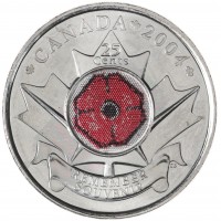 Канада 25 центов 2004 День памяти