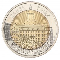 Польша 5 злотых 2021 Замок Ксёнж в Валбжихе