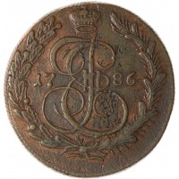 5 копеек 1786 КМ