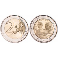 Монета Люксембург 2 евро 2021 100 лет со дня рождения великого герцога Жана/голограмма