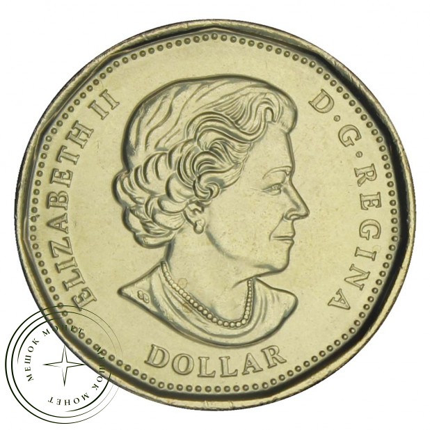 Канада 1 доллар 2021 Клондайк, 125 лет Золотая Лихорадка цветная