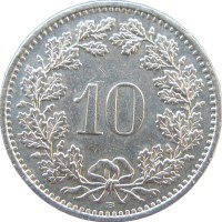 Монета Швейцария 10 раппенов 1994