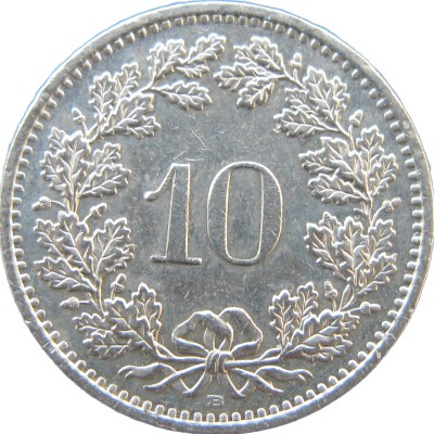 Швейцария 10 раппенов 1994