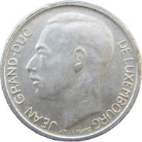 Монета Люксембург 1 франк 1970
