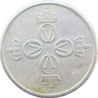 Монета Норвегия 25 эре 1979