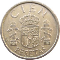 Монета Испания 100 песет 1986