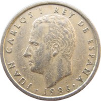 Монета Испания 100 песет 1986