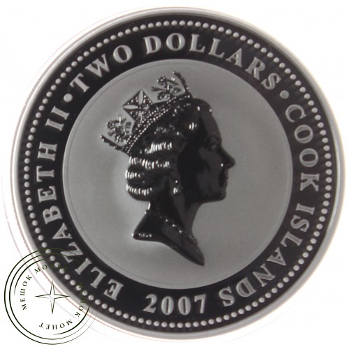 Острова Кука 2 доллара 2007 Калашников УЦЕНКА — 53282183