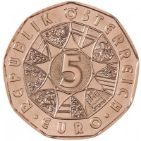 Монета Австрия 5 евро 2024 «В пути»