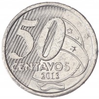 Монета Бразилия 50 сентаво 2013