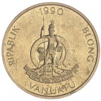 Монета Вануату 2 вату 1990