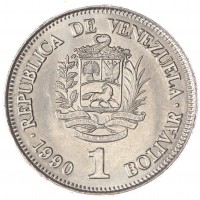 Монета Венесуэла 1 боливар 1990