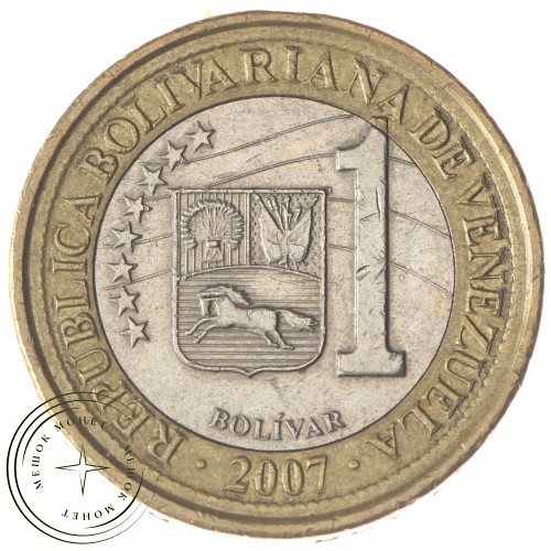 Венесуэла 1 боливар 2007 — 25479396-1