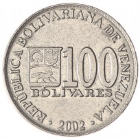 Монета Венесуэла 100 боливар 2002