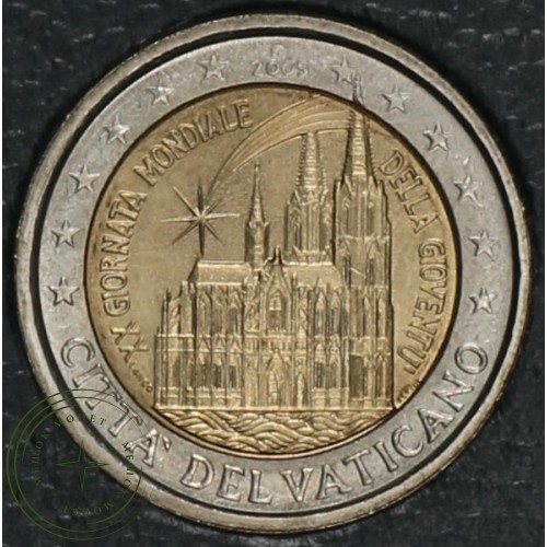 Ватикан 2 евро 2005 XX День молодежи в Кельне (буклет) — 36517619