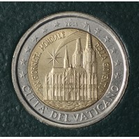 Монета Ватикан 2 евро 2005 XX День молодежи в Кельне (буклет)