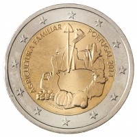 Монета Португалия 2 евро 2014 Международный год семейных фермерских хозяйств