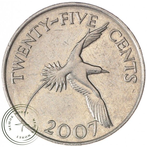 Бермудские острова 25 центов 2007