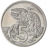 Новая Зеландия 5 центов 1986