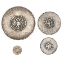 Копия набора аффинажных слитков 1881 НМ