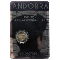 Андорра 2 евро 2016 150 лет новой реформы 1866 (Буклет)