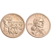 Монета США 1 доллар 2018 Джим Торп, Уа-То-Хак