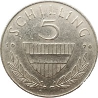 Монета Австрия 5 шиллингов 1970