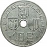 Бельгия 10 сентим 1942