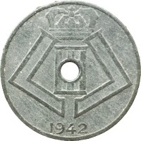 Бельгия 10 сентим 1942
