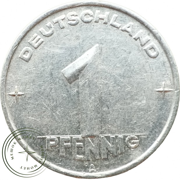 Германия (ГДР) 1 пфенниг 1952